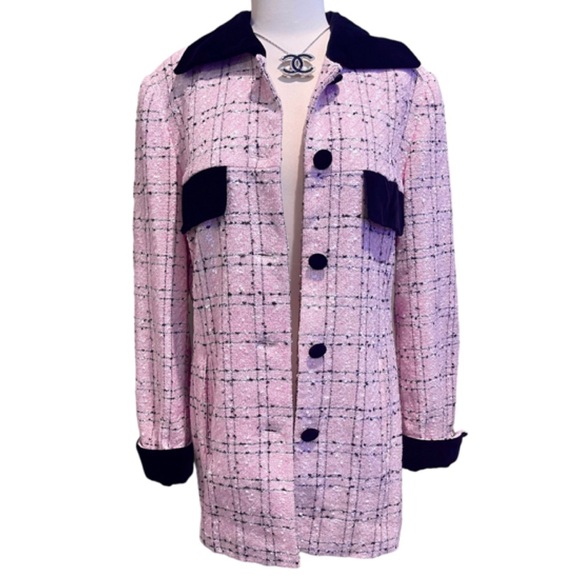 ✨Stunning PRESTIGE Elegance Paris Pink Wool Boucle Tweed Jacket Coat Blazer - Picture 11 of 16